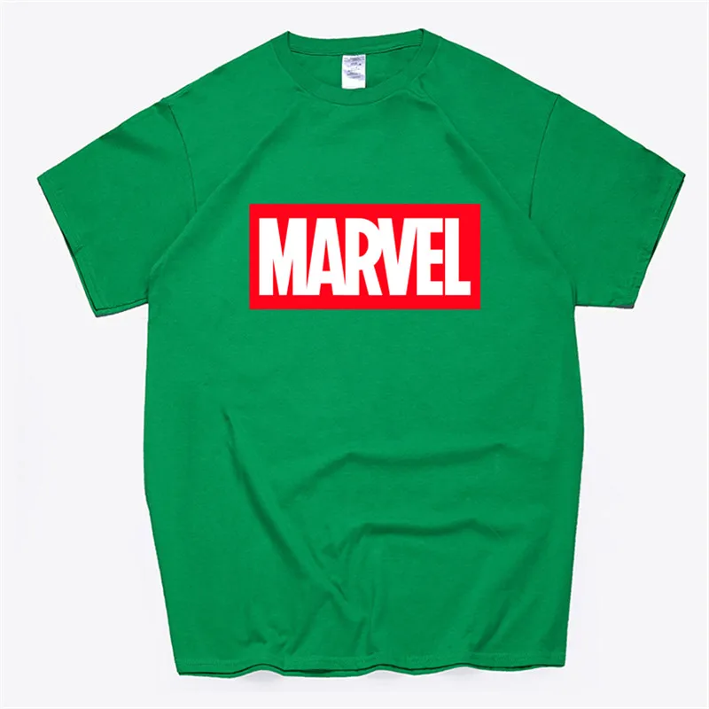 Мужские футболки из хлопка с забавным принтом Marvel унисекс 2019 Лето 100% хлопок Harajuku