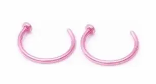 Pink 2 шт./партия 8 цветов носа кольца в нос из нержавеющей стали тела Ювелирный пирсинг для тела ювелирные изделия пирсинг Ombligo Прямая поставка - Окраска металла: Pink