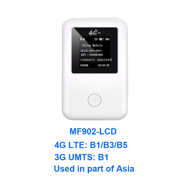 MF902-LCD TIANJIE 4G Wifi Route Wifi Cat 4 Lte беспроводной 150 Мбит/с Автомобильная Мобильная точка доступа разблокированный модем с слотом для sim-карты - Цвет: MF902-LCD