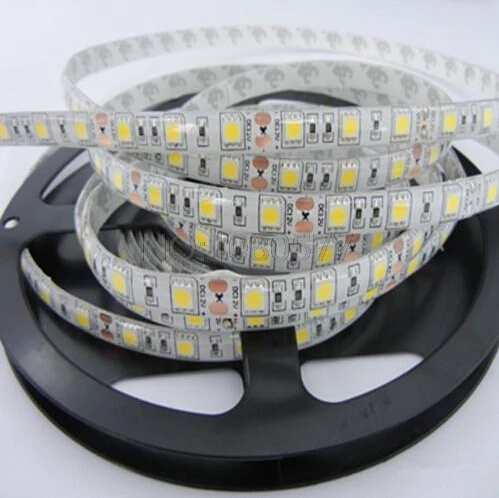 5 м/катушка 5050 Светодиодная водонепроницаемая лента 300 светодиодный 12V SMD гибкая 60