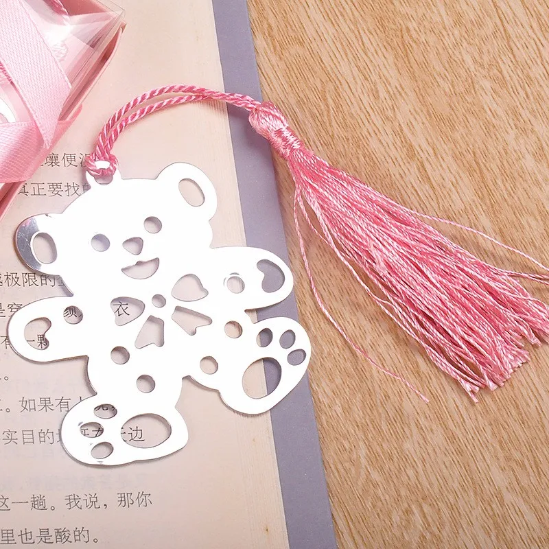 

Free Shipping 50pcs Teddy Bear Bookmark Baby Shower Memorabilia Wedding Gifts Premiums