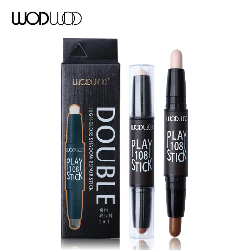 Двухцветный бронзатор и хайлайтер 2 цвета маскирующий карандаш контурная