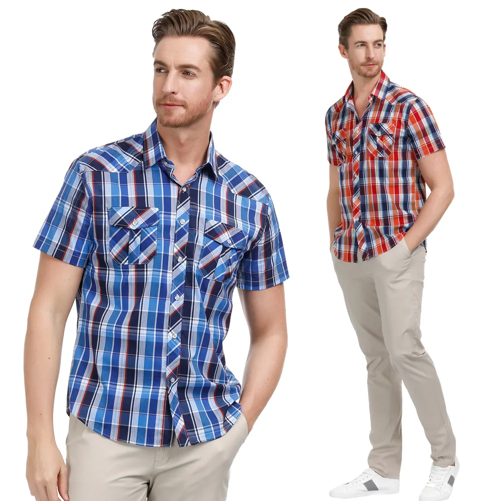 Мужская рубашка PJ с коротким рукавом и квадратным воротником | одежда