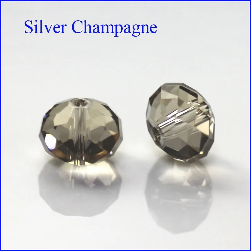 100 шт./лот DIY стеклянные хрустальные бусины Rondelle 10x8 мм|beaded purse charms|beaded robebeaded open back