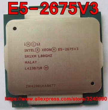 Процессор Intel ЦП Xeon процессор SR1XM 1 80 ГГц 16 ядер 40 м E5 2675V3 V3 бесплатная доставка 2675