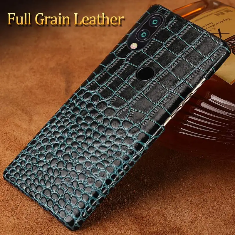 Для redmi note 7 Чехол кожаный чехол для Xiaomi про крокодила зерно задняя крышка 5