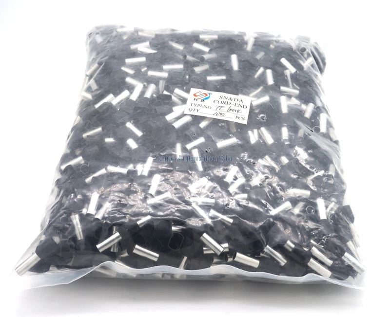 Copper TE6014 two double European pin shaped terminal pressure wire pre insulated pipe 2*6 square 1000PCS/ |