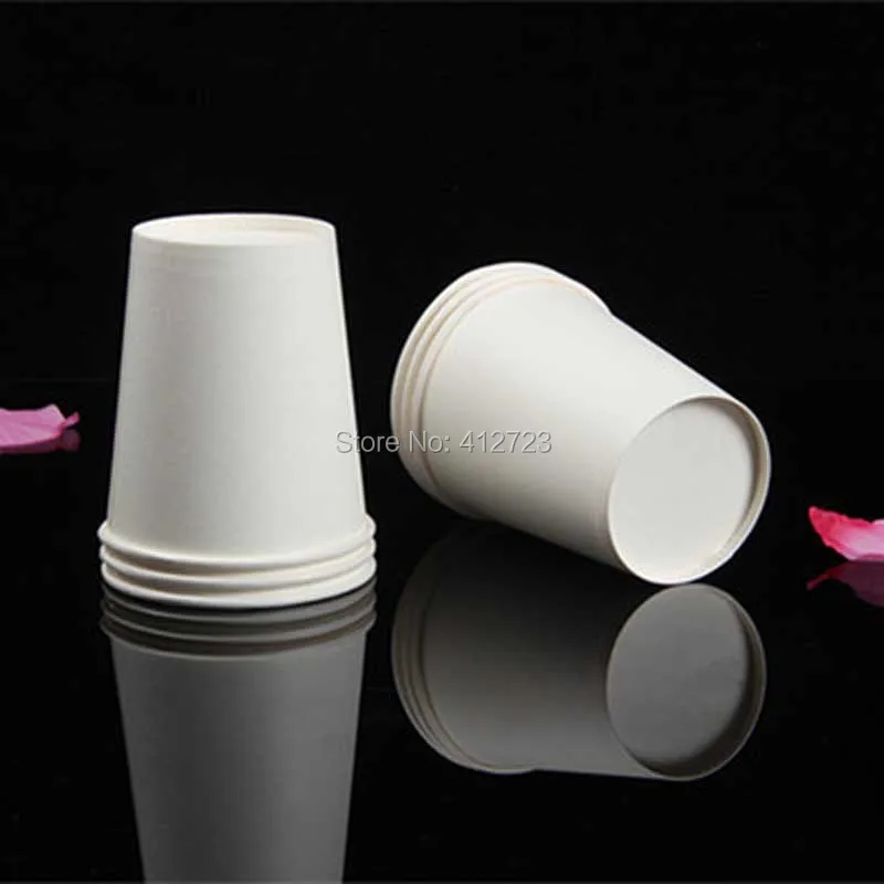 Free shipping 100pcs/lot plain white paper cups 205ML drinking for coffee Wedding baby shower party decoration supply | Дом и сад