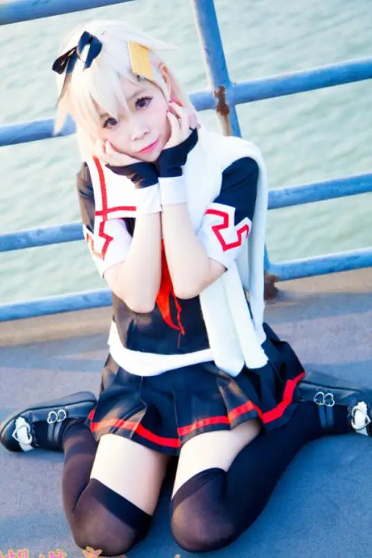 Sega Kantai Collection kanклей Shimakaze Косплей yuudachi костюм матросское платье на заказ |