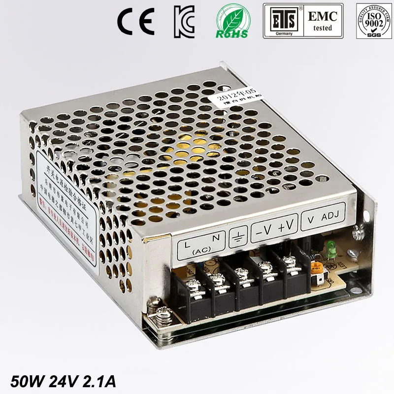 Выход уникальный мини преобразователь ms 50 W 24 V 2.1A ac dc светодиодный