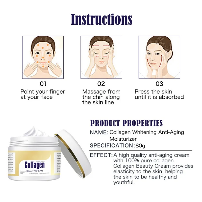 80g Face Cream Skin Care Whitening moisturizing Anti-aging Anti Wrinkle Facial Collagen Power Lifting S1 | Красота и здоровье