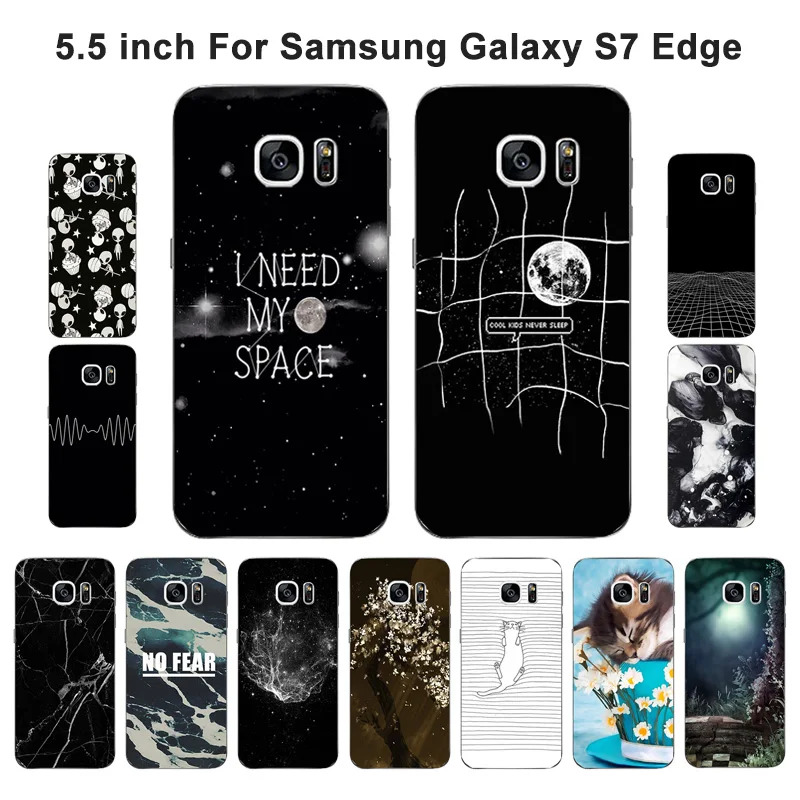 Модный мягкий чехол накладка для Samsung Galaxy S7 Edge силиконовые чехлы G9350 с