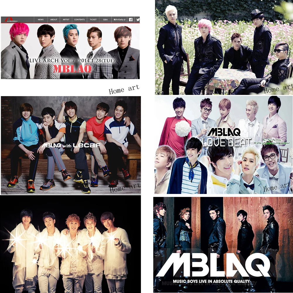 

Постер MBLAQ в Корейском стиле, настенные наклейки с четким изображением, украшение для дома, высококачественные принты, бумага с белым покрыт...