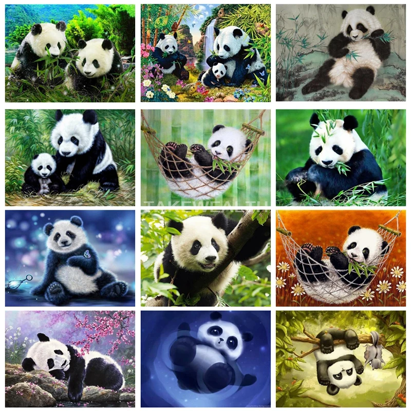 

Diamond Embroidery Animal Full Square/Round Picture Mosaic Rhinestone Home Decoration Diamond Painting Panda ll466