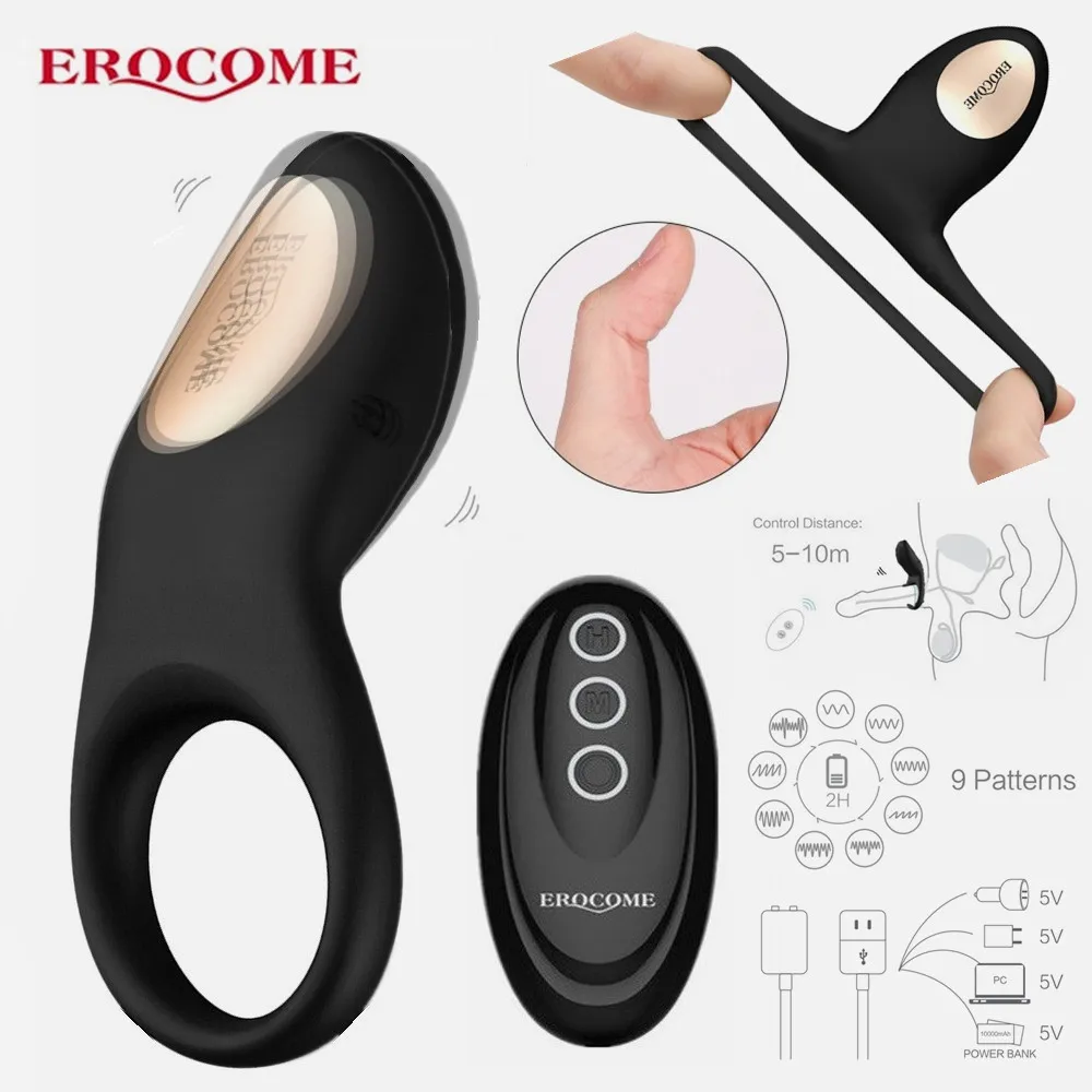 Вибратор-кольцо Erocome Pennis беспроводной вибратор с дистанционным управлением 8