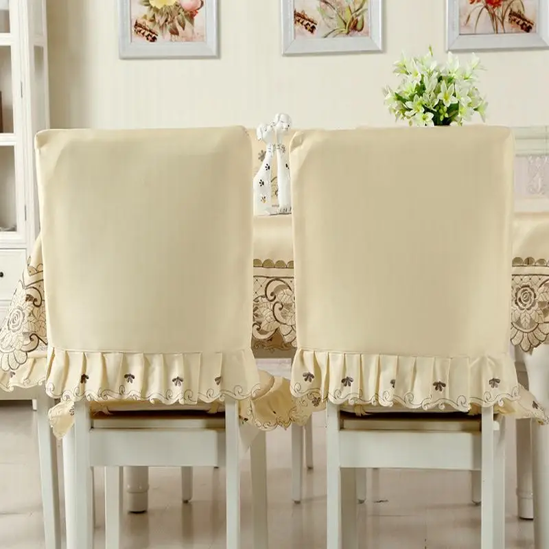 Современная выдолбленная кружевная Цветочная скатерть комплект прямоугольник