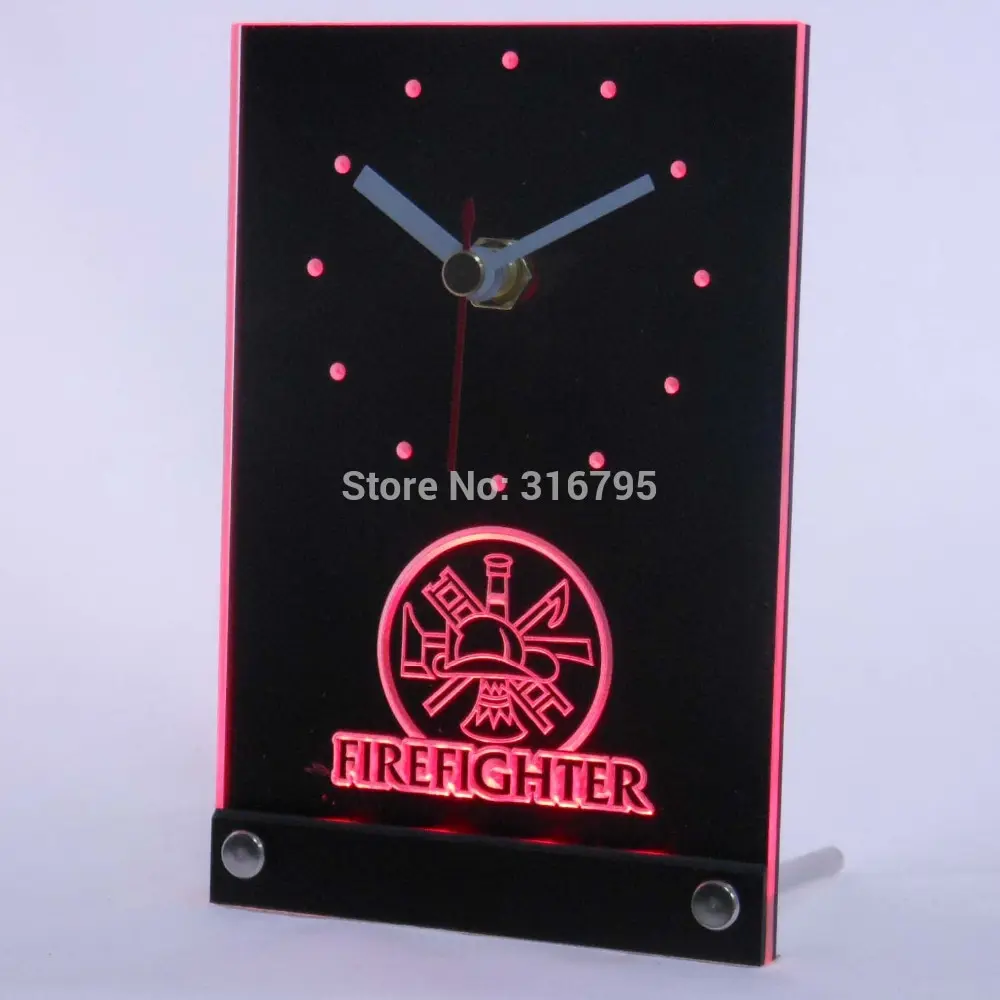 Tnc0138 Пожарный 3D LED настольные часы|Настенные часы| |