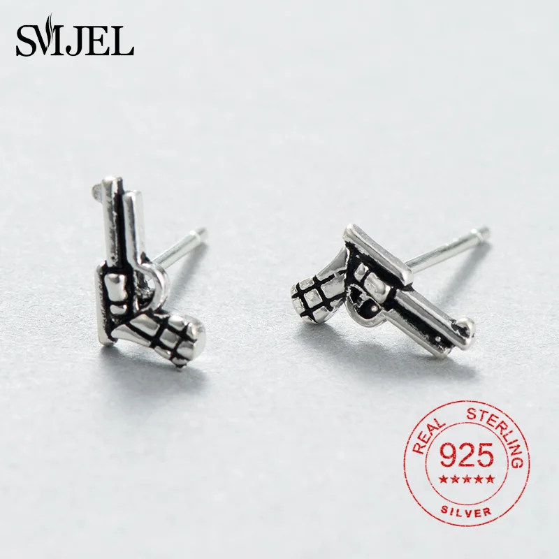 Женские сережки-гвоздики SMJEL серьги из стерлингового серебра 925 пробы в форме