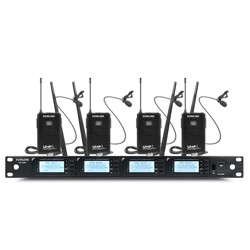 Lavalier microphone Профессиональный 4-канальный ручной Беспроводной микрофон Профессиональный lavalier Клип микрофон гарнитуры - Цвет: Lavalier microphone