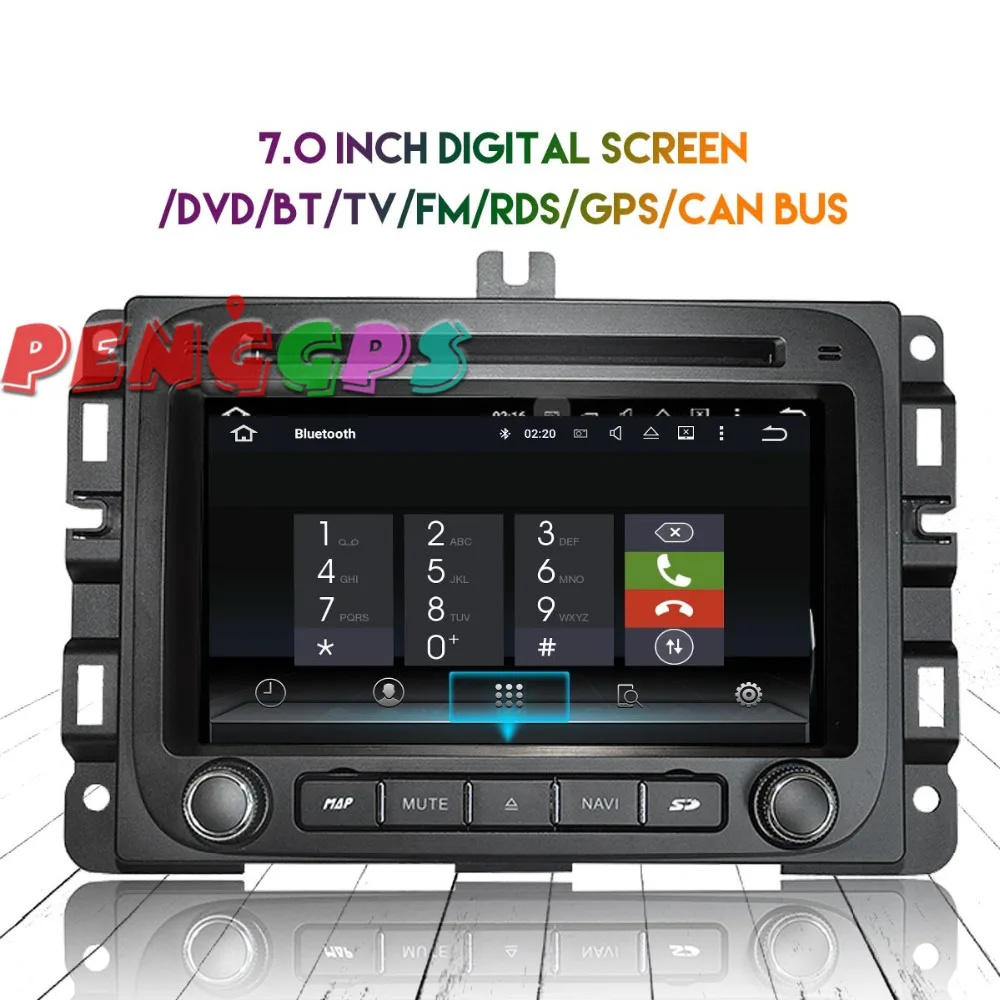Автомагнитола 2 din Android 8 0 7 1 стерео головное устройство GPS для Dodge RAM1500 2014 2015 2016 2017 2018 автомобильный DVD плеер