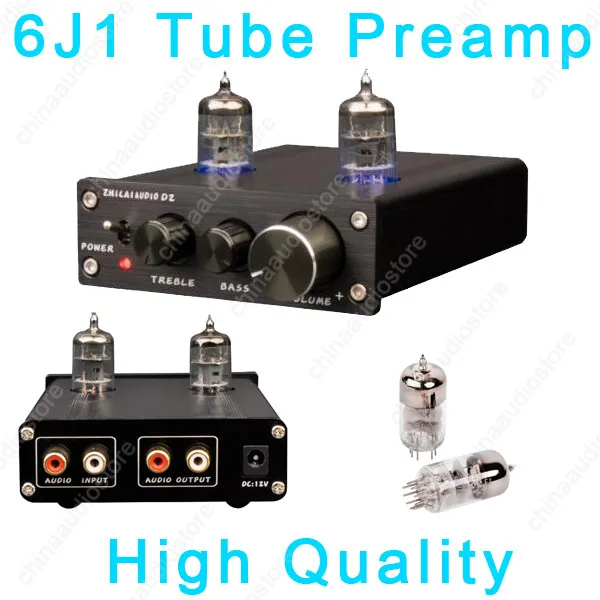 V2018 Hi Fi 6J1 трубный усилитель стерео Предварительный с двумя трубками для