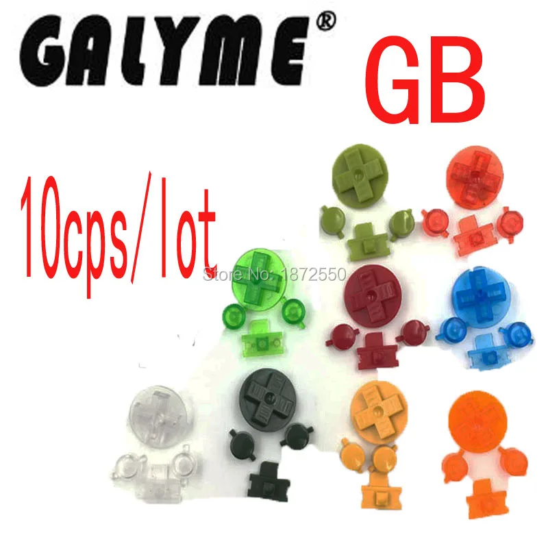10 шт./лот новые пластиковые кнопки подходят для классических клавиатур GameboyGB GBO DMG