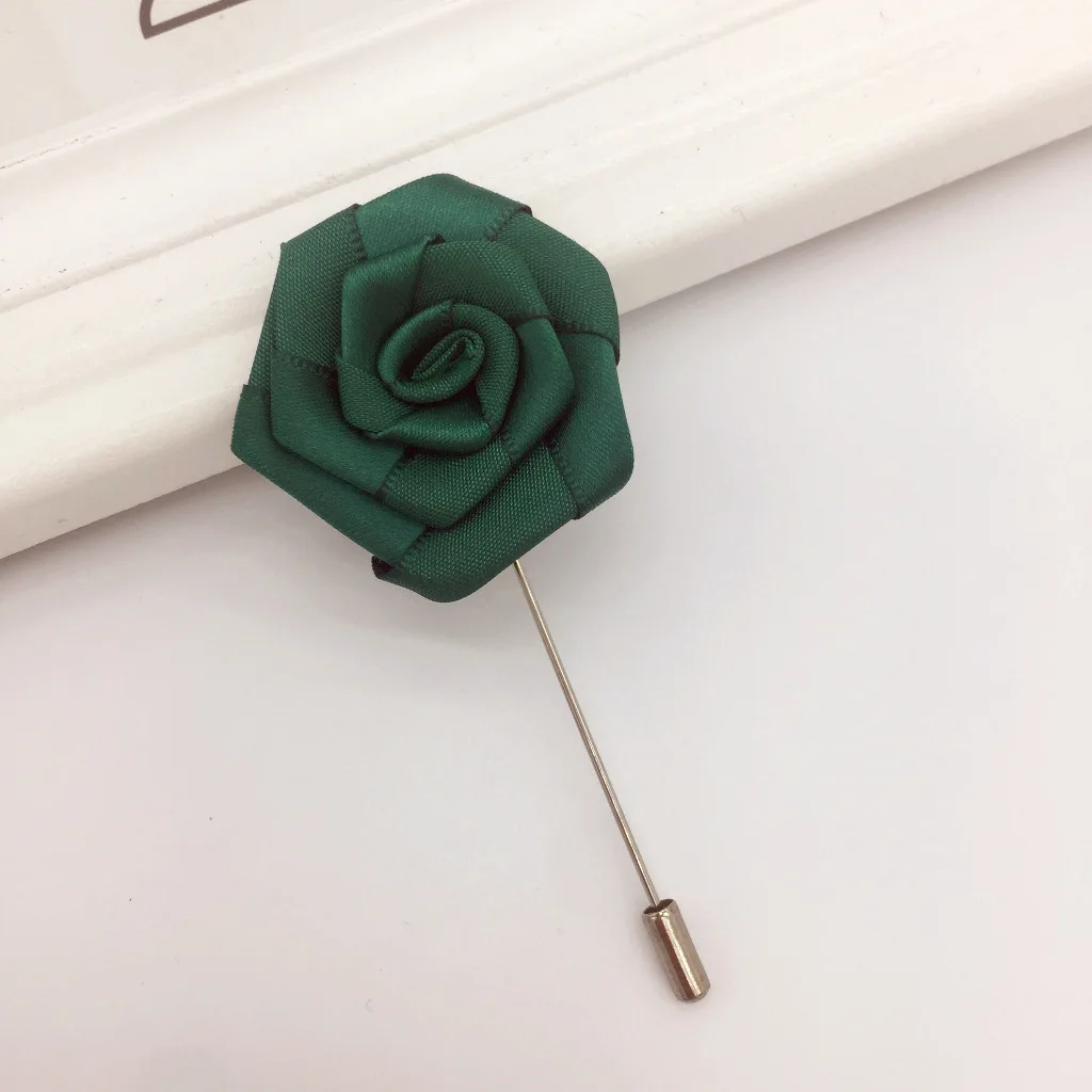 Lapel Pins Rose Brooches Badges Gifts For Men Women Jewelry Pincushion Long Man Suit Double-deck Brooch Bouquet Bridegroom | Украшения и