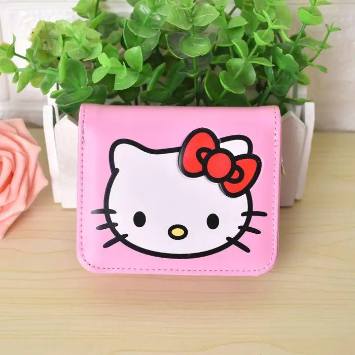 Милый мультяшный Hello бумажник "Котёнок" hellokitty кошелек женские кожаные кошельки для девочек клатч кошелек Детский кошелек держатель для карт - Цвет: 11cm