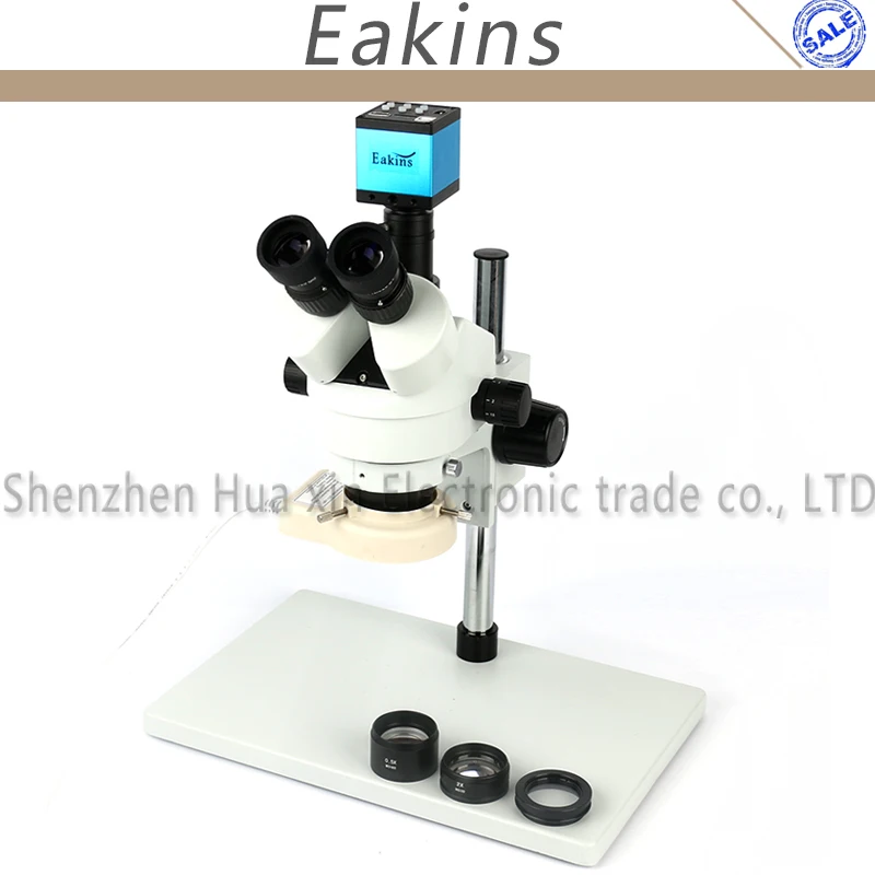 Тринокулярный стереомикроскоп с мультифокальным увеличением 7 45X 0 5x/1X/2X