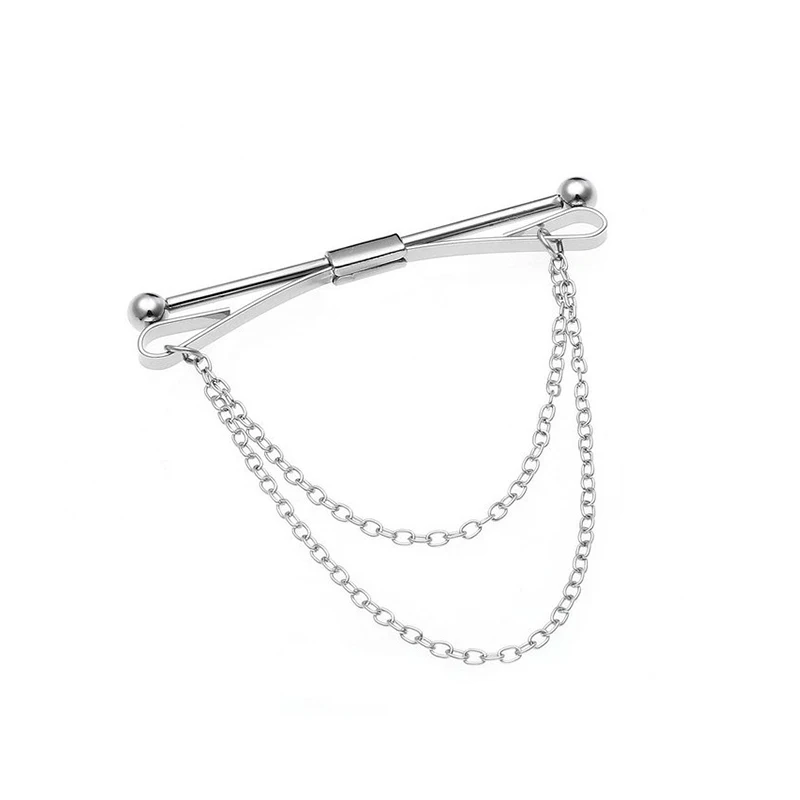 Брендовая новая брошь заколки для воротника с цепочкой классический мужской