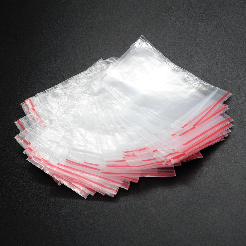 100 шт пакеты для хранения еды ювелирные изделия закрывающийся пакет с замком
