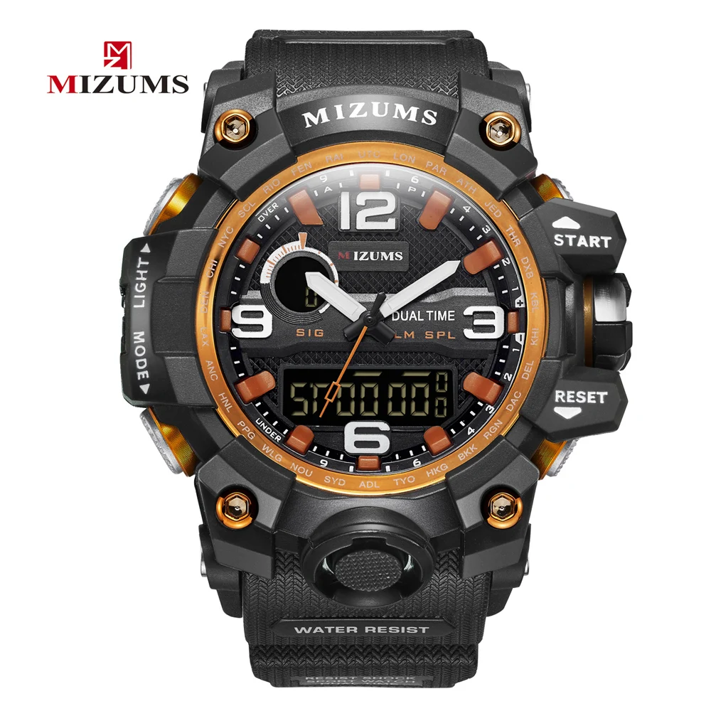 Элитный бренд mizums цифровые часы Для мужчин Водонепроницаемый S Shock Horloges спортивные Для мужчин s Мужские кварцевые часы светодиодный военные часы для мужчин, XFCS