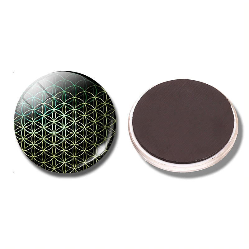 Цветок жизни 30 мм магнит на холодильник минималистичный цветок геометрический