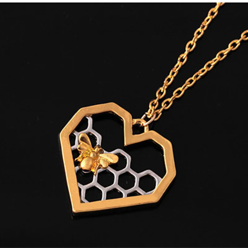 

GOINHOT 12pcs/lot Fashion Jewelry Love industrious animal necklace women bee Necklace 2018 wholesale