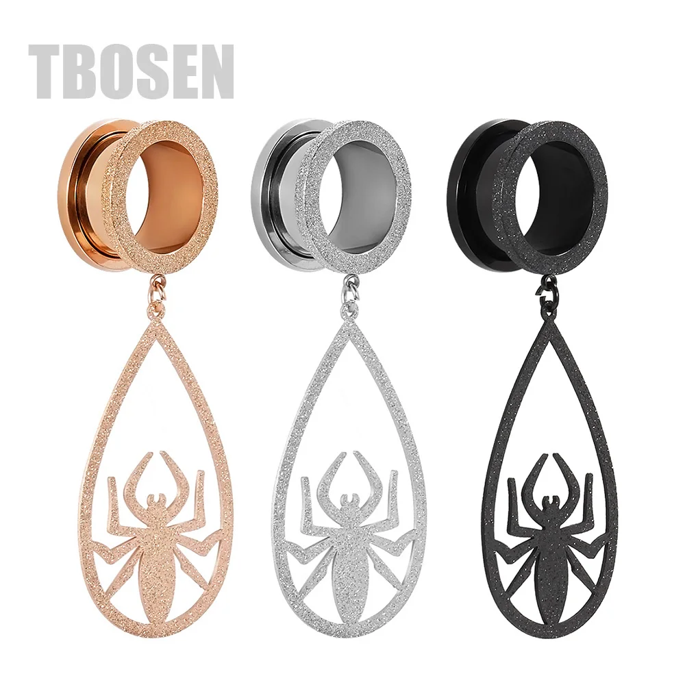 TBOSEN 2 шт. винтовые Ушные Тоннели Вилки расширитель для пирсинга ювелирные изделия