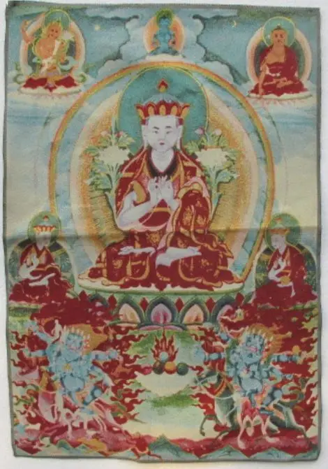 

Golden silk embroidery thangka Buddha in Tibet and Nepal