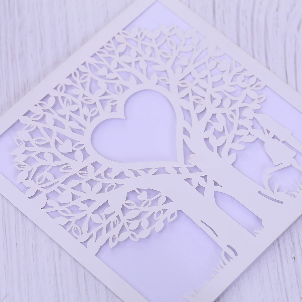 40 шт. элегантная Свадебная и помолвочная пригласительная открытка ледяной белый