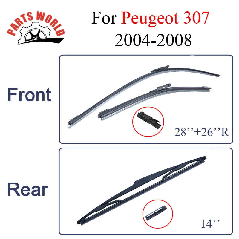 Автомобильные щетки стеклоочистителя для Peugeot 307 SW Estate 2004 2008 Безрамное переднее и