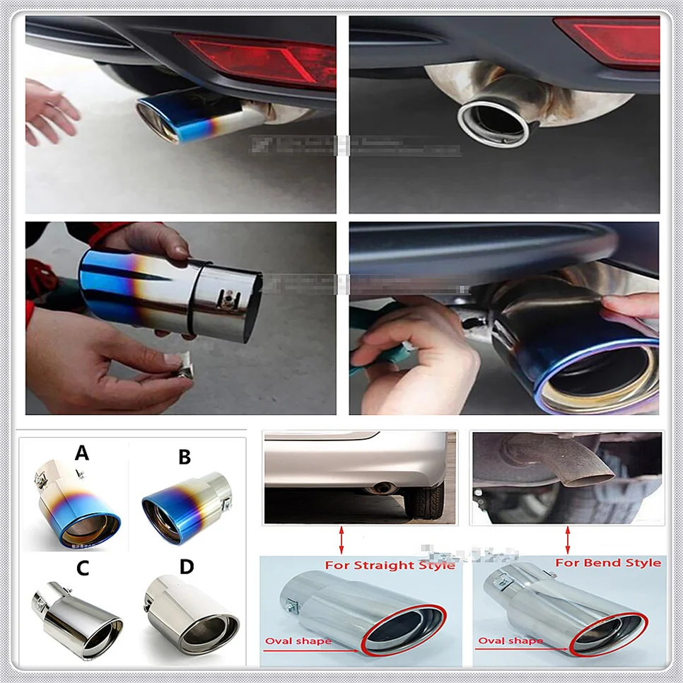 Выхлопная труба из нержавеющей стали для Toyota FJ Cruiser RAV4 CROWN REIZ PRIUS COROLLA VIOS LAND CRUISER