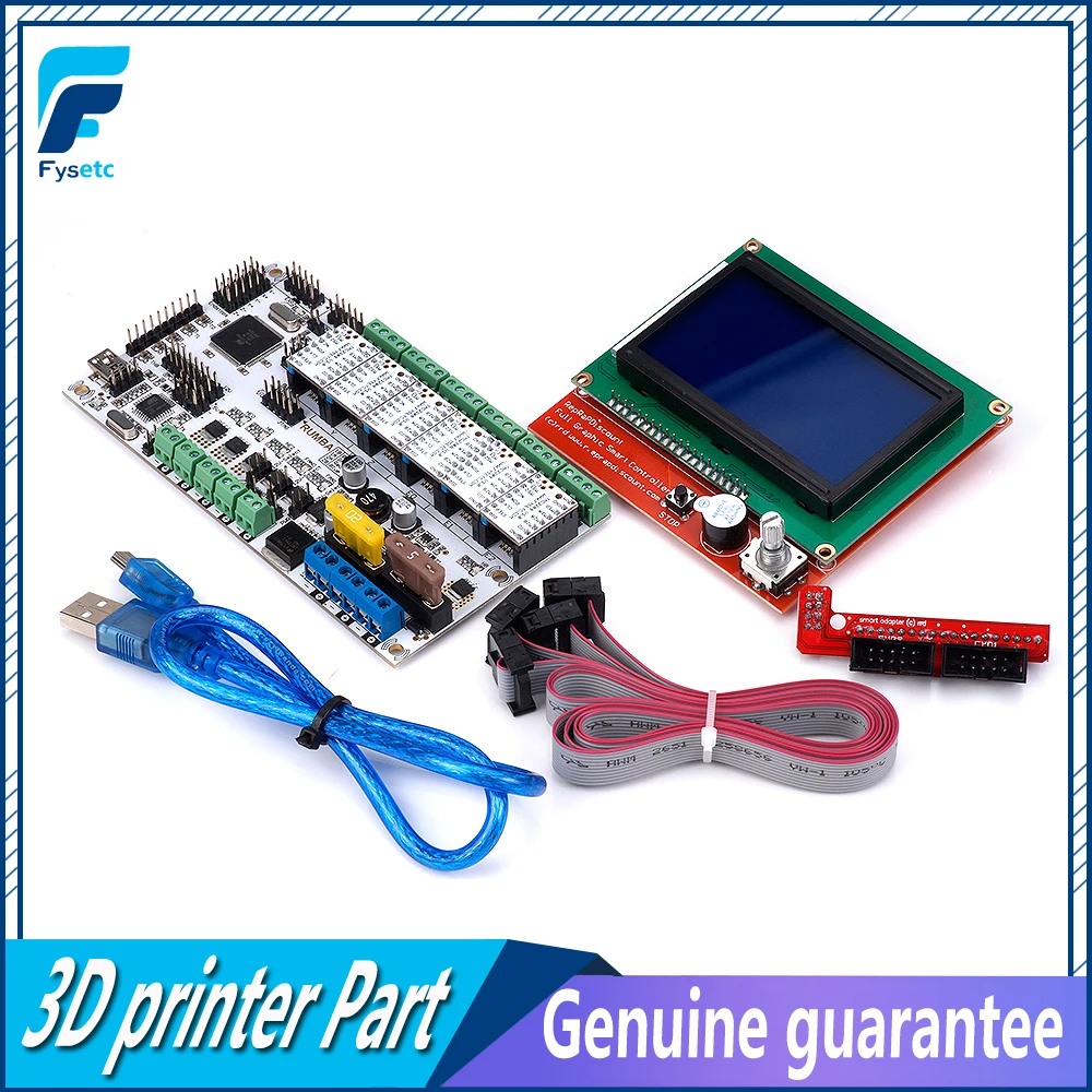 12864 ЖК дисплей Экран дисплея + доска Поддержка 3 шт. экструдер Румба плюс