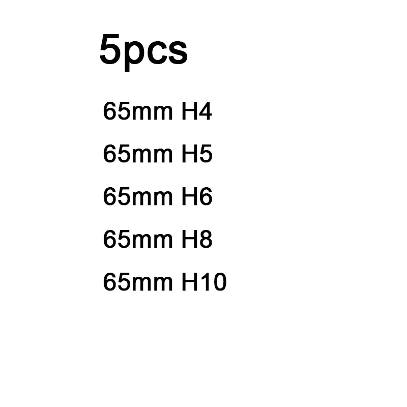 5pcs65-4 Магнитная шестигранная электрическая отвертка Набор бит S2 сталь 1/4 дюймовый шестигранный хвостовик отвертки биты 50-100 мм Длина H1.5-H14 - Цвет: 5pcs65-4