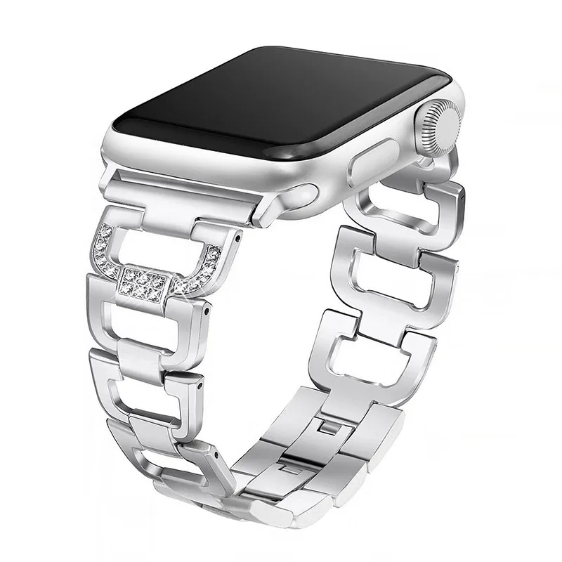Ремешок из нержавеющей стали для Apple Watch Band черный/серебристый/розовый/золотистый