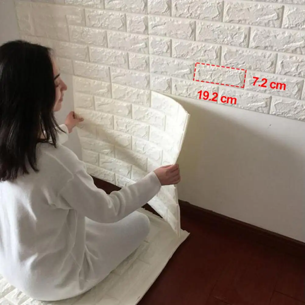 3D настенные наклейки кирпичные узоры самоклеющиеся обои для спальни гостиной