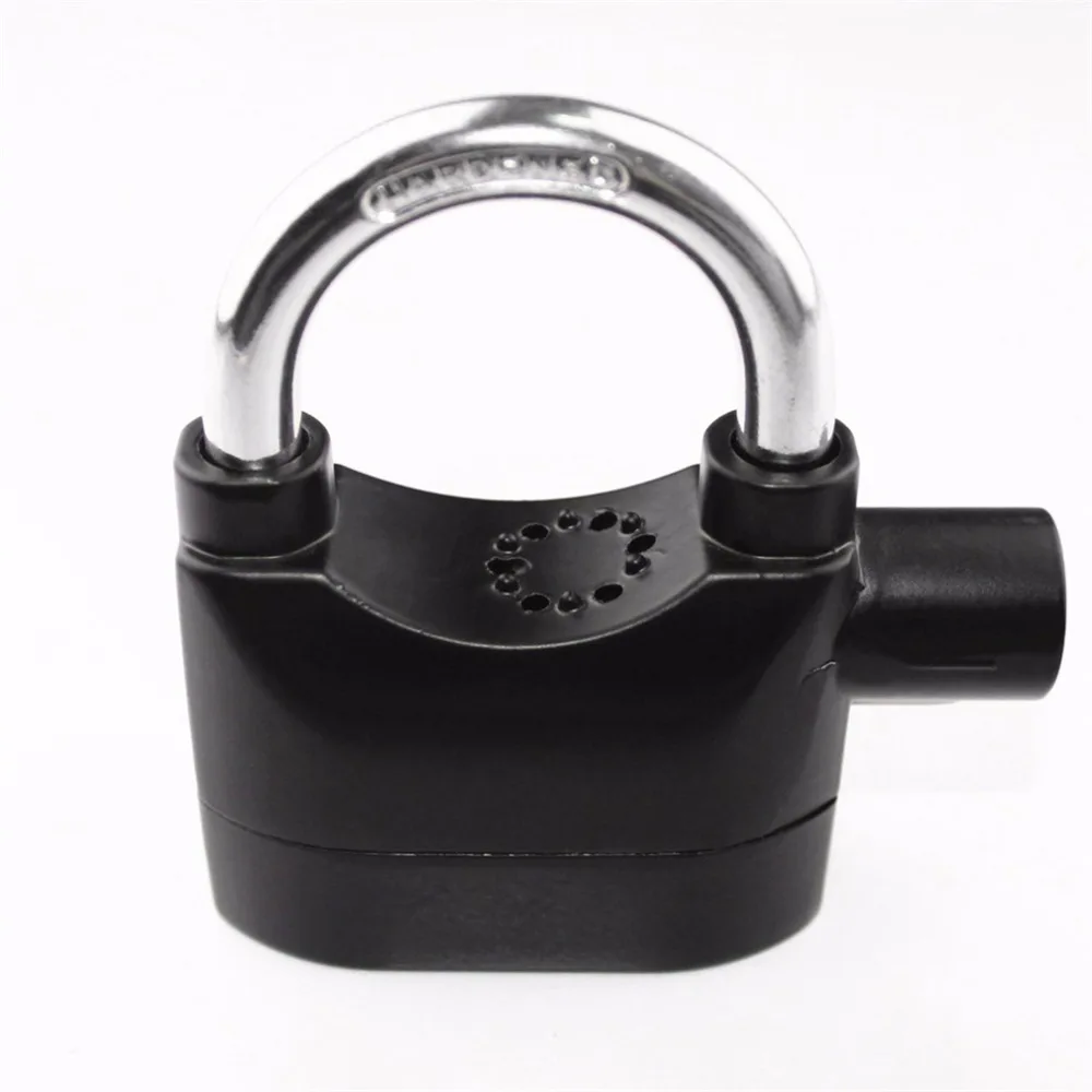 New Black Waterproof Siren Alarm Padlock Alarm Lock for Motorcycle Bike Bicycle Perfect Security with 110dB Alarm Pad locks