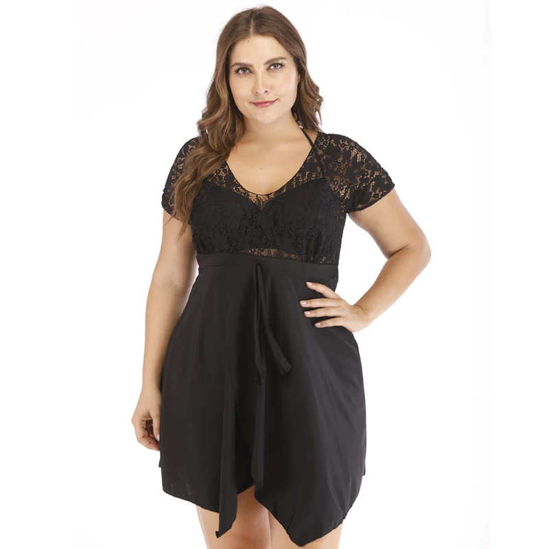 Купальники больших размеров черный купальник из трех частей сексуальный женский