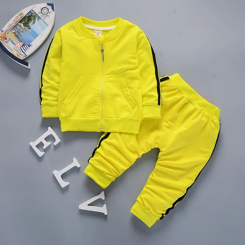 2019 baby girl Casual Tracksuit Children Boy Girl Zipper Jacket Pants 2Pcs/Sets Kids Fashion Sport Set Infant Clothing Cotton | Детская