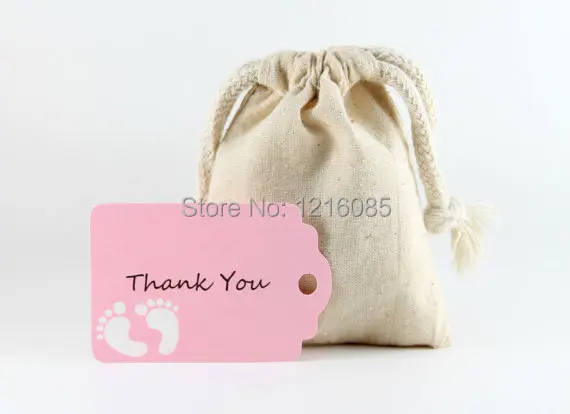 Светло розовые детские бирки для душа индивидуальные девичьи душевые сувениры