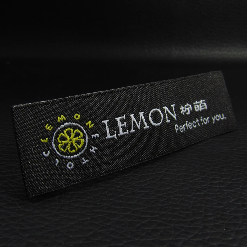 Аксессуары для одежды на заказ тканые ярлыки с индивидуальным логотипом печати