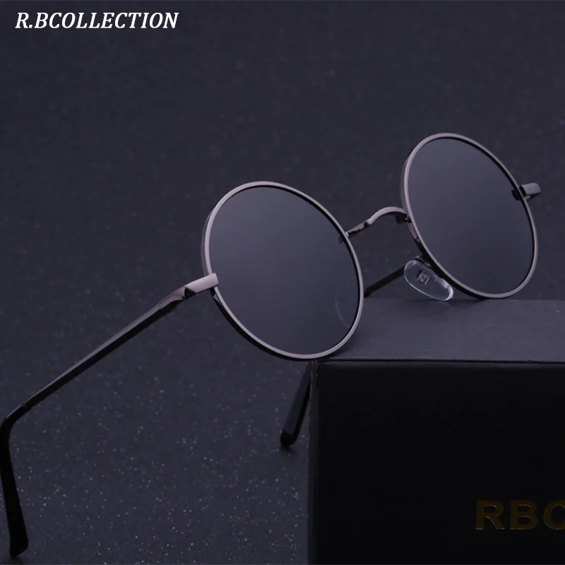 R. bcollection стимпанк Круглый Солнцезащитные очки для женщин Для мужчин Для женщин наружное Polarized Metal Рамки Ретро Защита от солнца Очки зеркало gafas-де-сол 801