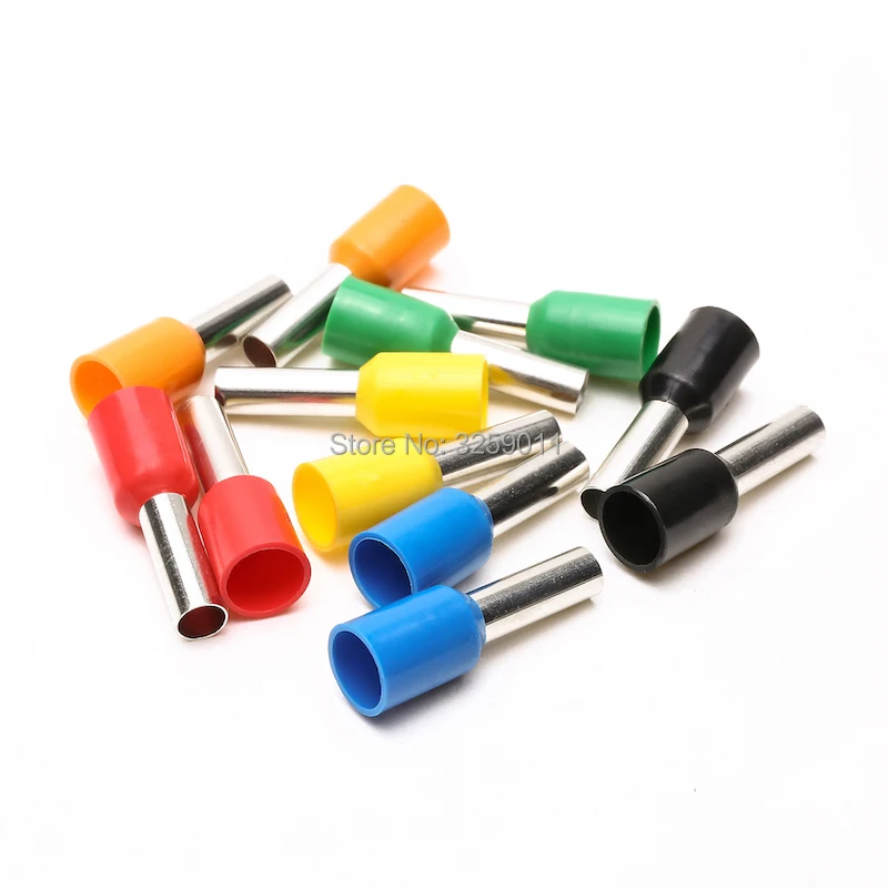 

500PCS E4018 Electrical Crimp Terminal Block Tubular Wire Connector Cable Cord End Ferrule tubular E4018 AWG 12 4mm